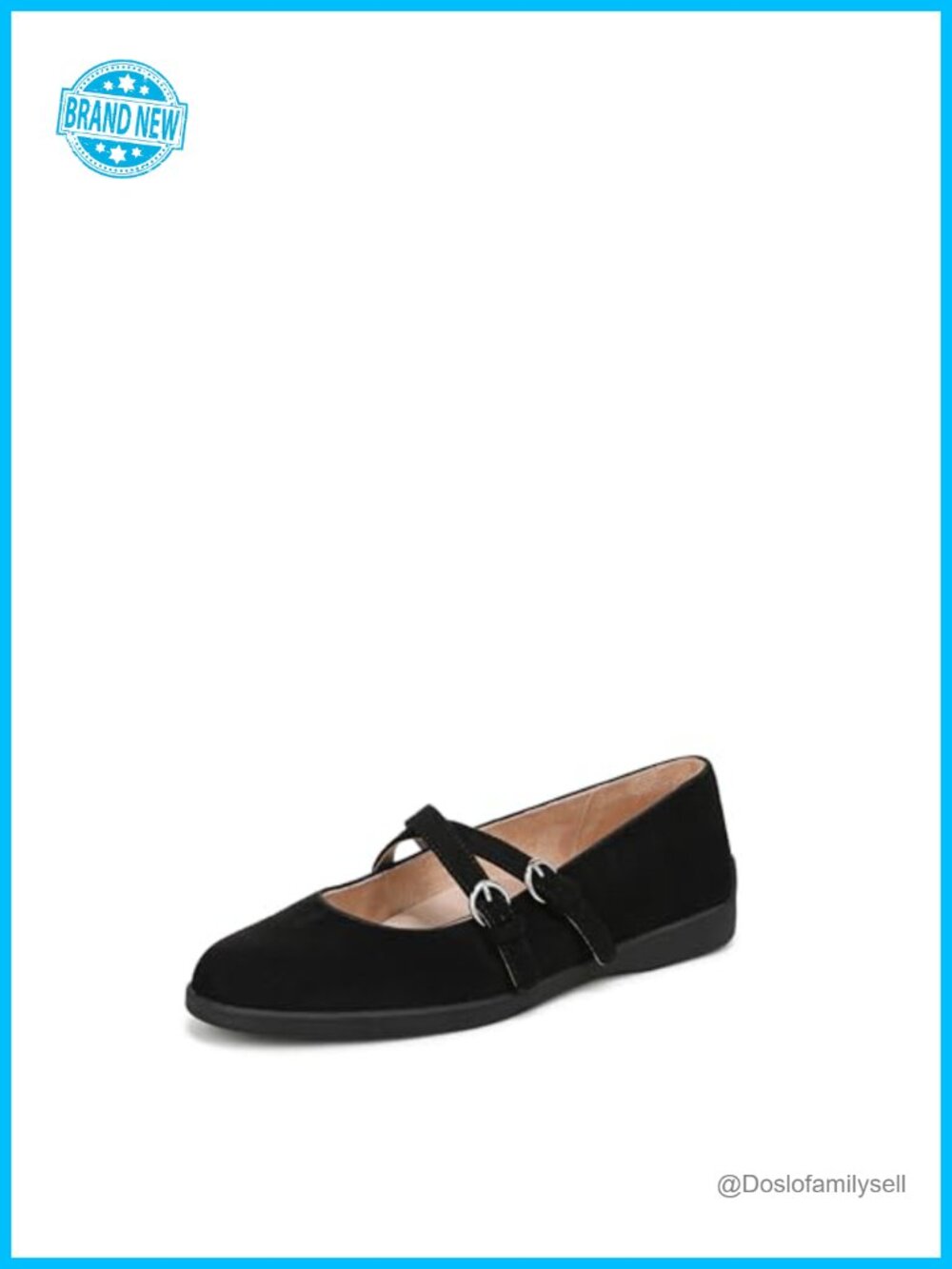 LifeStride Marnie Mary Jane Flats Faux Suede Buckle Comfort Walking Shoe